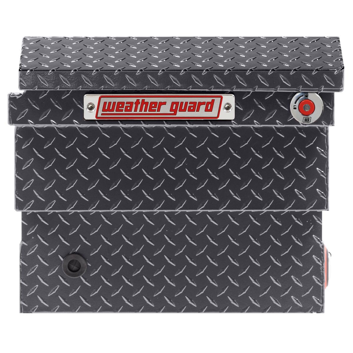 Weather Guard Saddle Box Model 131-6-04, Aluminum, Mid-Size Low Profile, Gunmetal Gray, 8.0 cu ft