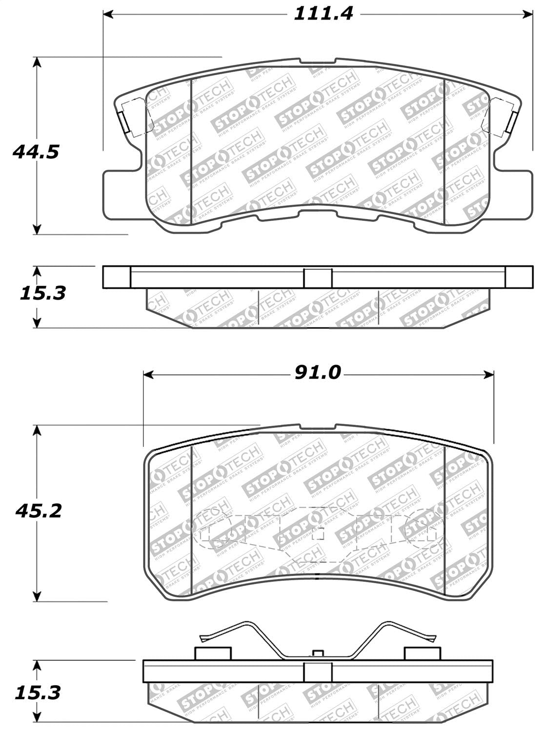 Brake Pads StopTech 305.08680 Street Select with Hardware