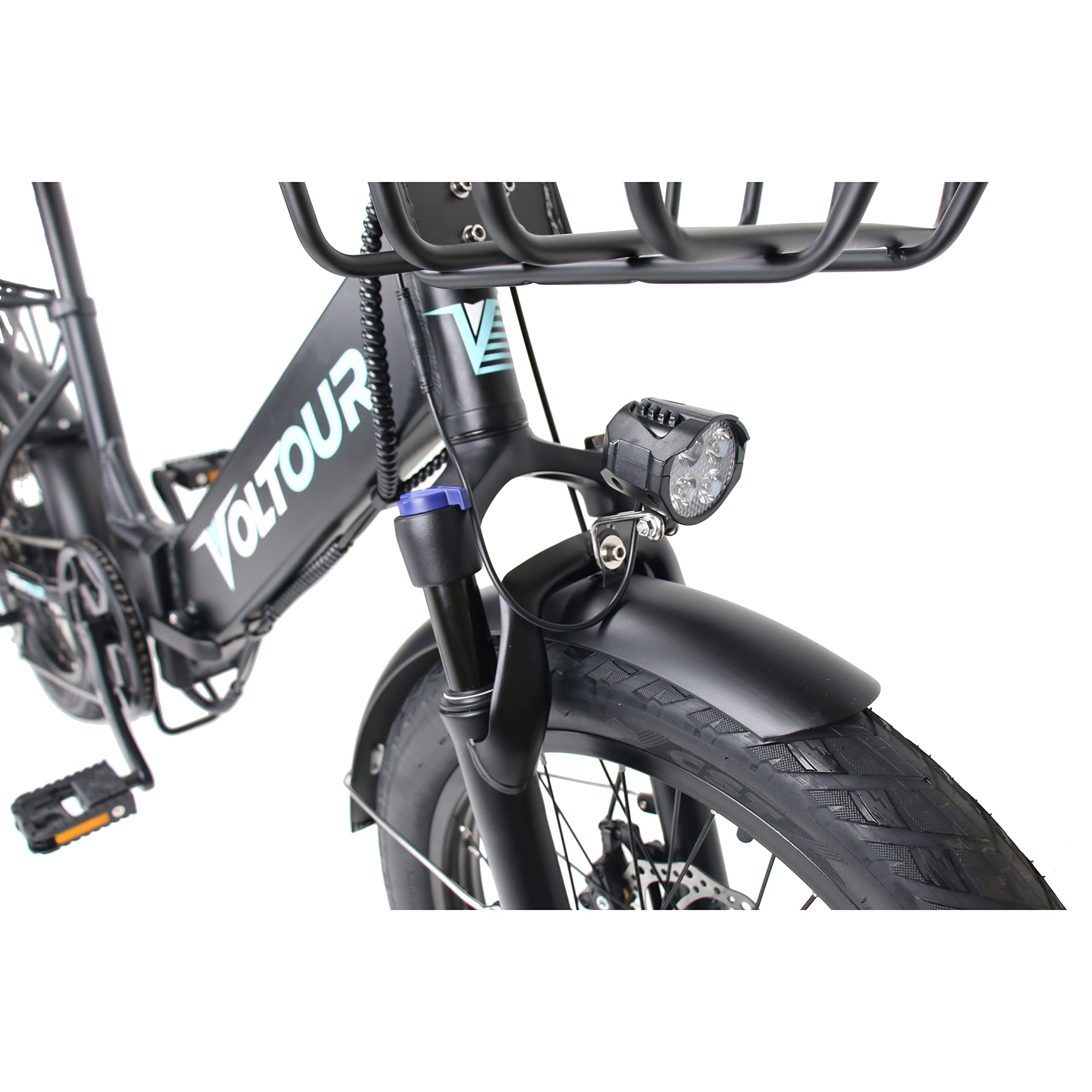 20" Folding E-Bike Voltour 320-STFDBLK with Step Thru Frame - 500W, Black