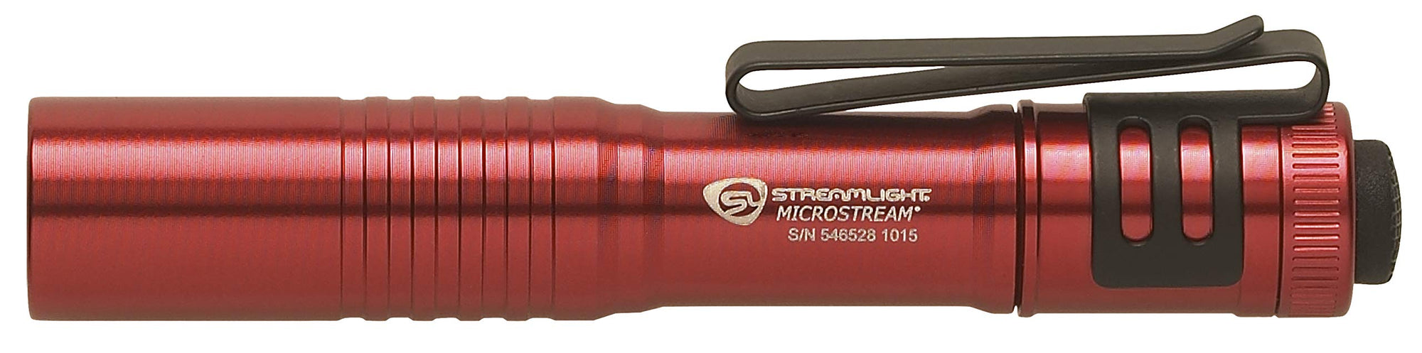 MicroStream Streamlight 45-Lumen 420-Candela EDC Ultra-Compact Flashlight with AAA Alkaline Battery, Clear Retail Packaging, Red