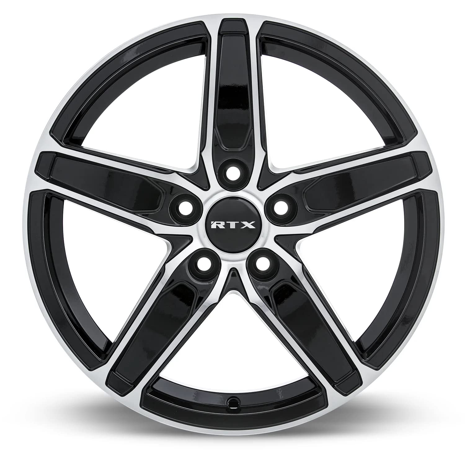 Custom RTX FROST Wheel - 17x7, 40 Offset, 5x100 Bolt Pattern, 56.1mm Hub - Black with Machined Face Rim