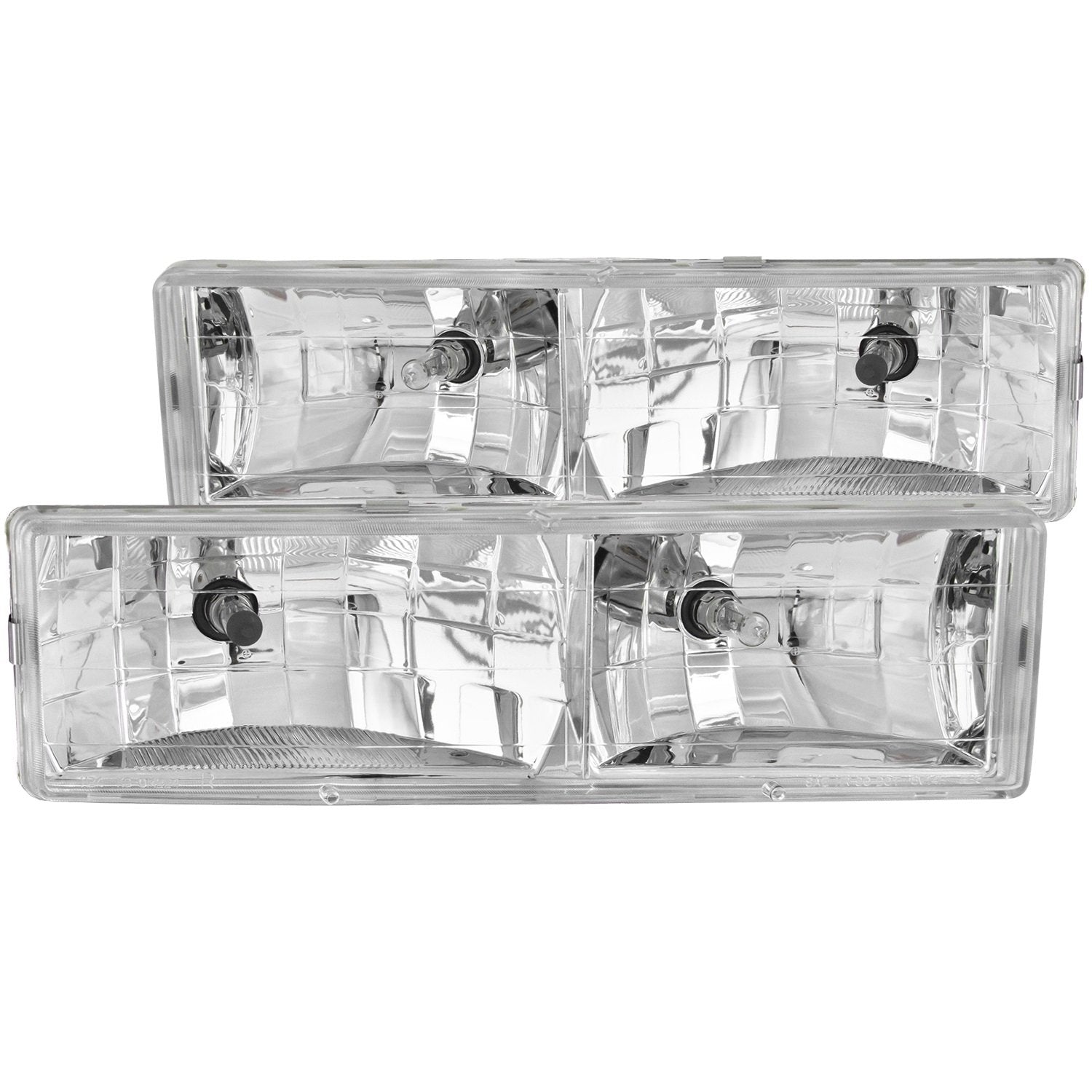 Chevrolet Anzo USA 111004 Crystal Chrome Headlight Assembly - (Sold in Pairs)