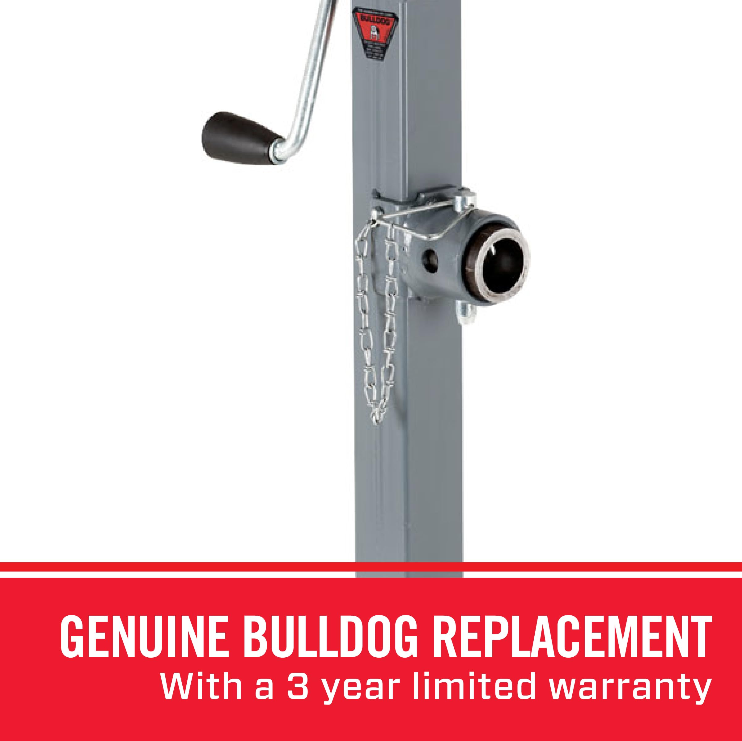 500232 Bulldog Trailer Jack Accessory, Kit, 5/8 Inch Pull Pin, 4.25 Inch Tall, w/Chain for 190's