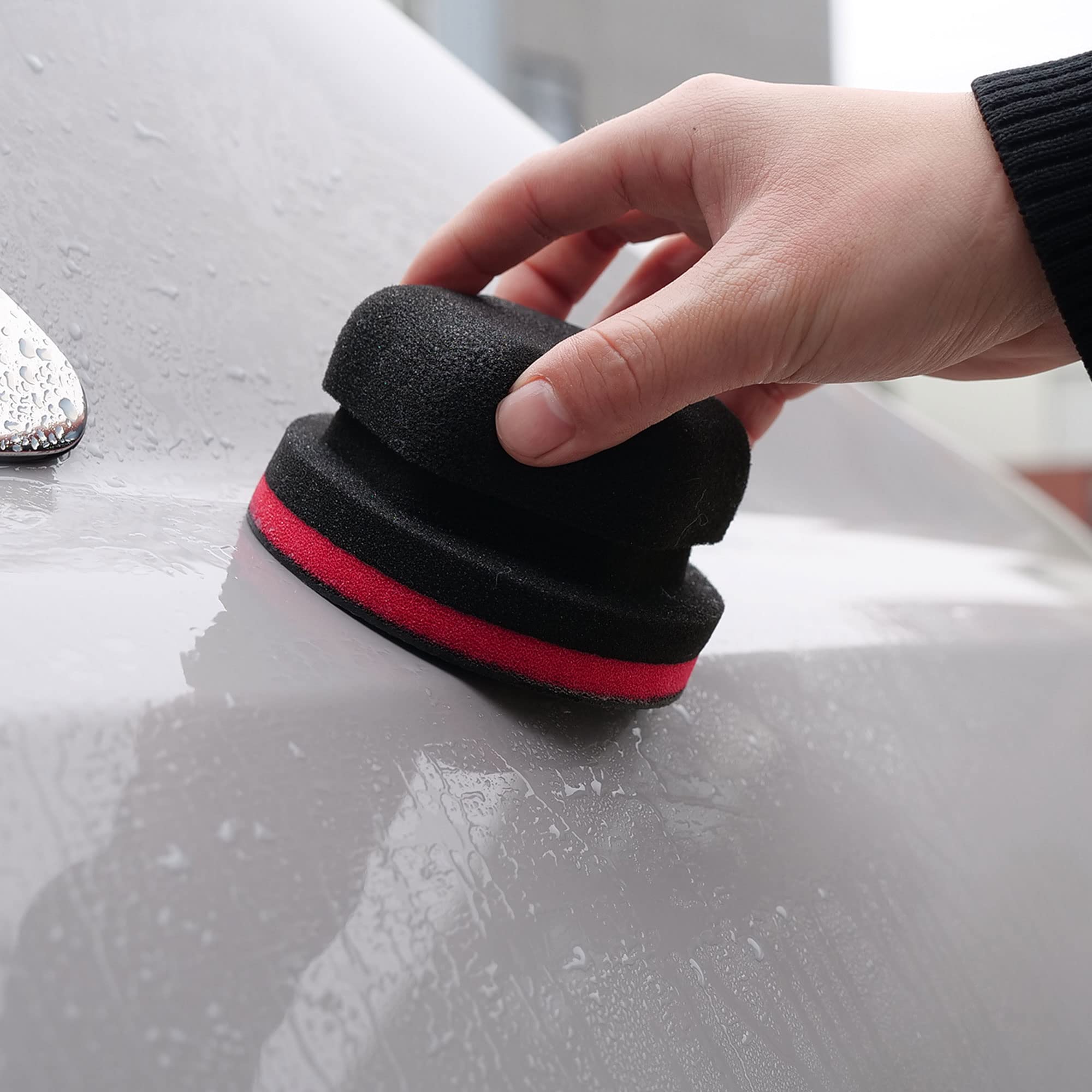 Maxshine Clay Applicator Synthetic | 3.5" Diameter, Universal Fit, Foam Grip | Durable, Reusable, Efficient Surface Contaminant Removal for Smooth Car Paint