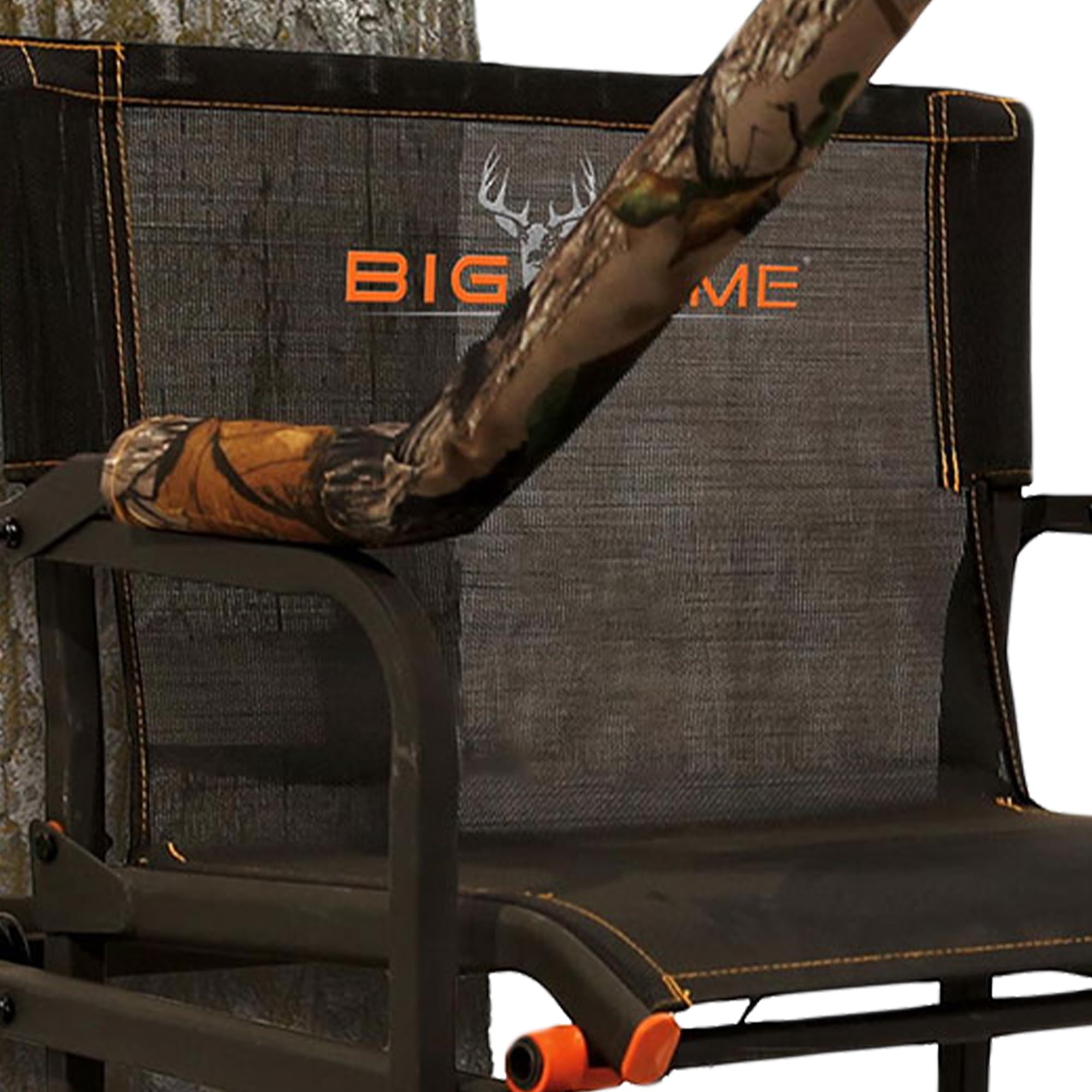 Striker XL BIG GAME Ladder Treestand 17.5 Foot Tall with Flip Back Seat, Padded Armrests, Deep Foot Platform, Ideal for Hunting and Shooting, Black