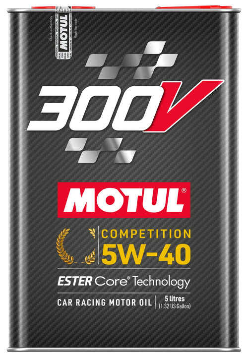 5W-40 Motul 300V Competition Full Synthetic Motor Oil 5L | Ester Core® Technology | High-Performance Engine Oil for Tuned, Turbocharged & Daily Use | Race-Proven Protection & Long-Lasting Reliability