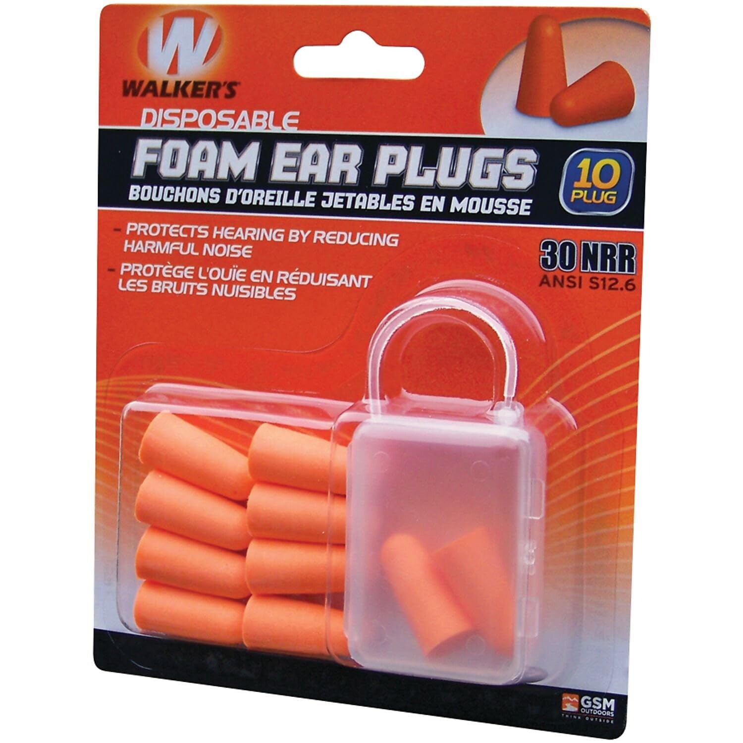 Gwp-fp5pk Walkers Game Ear Foam Ear Plugs, 5 Pk (GSMFP5PK)