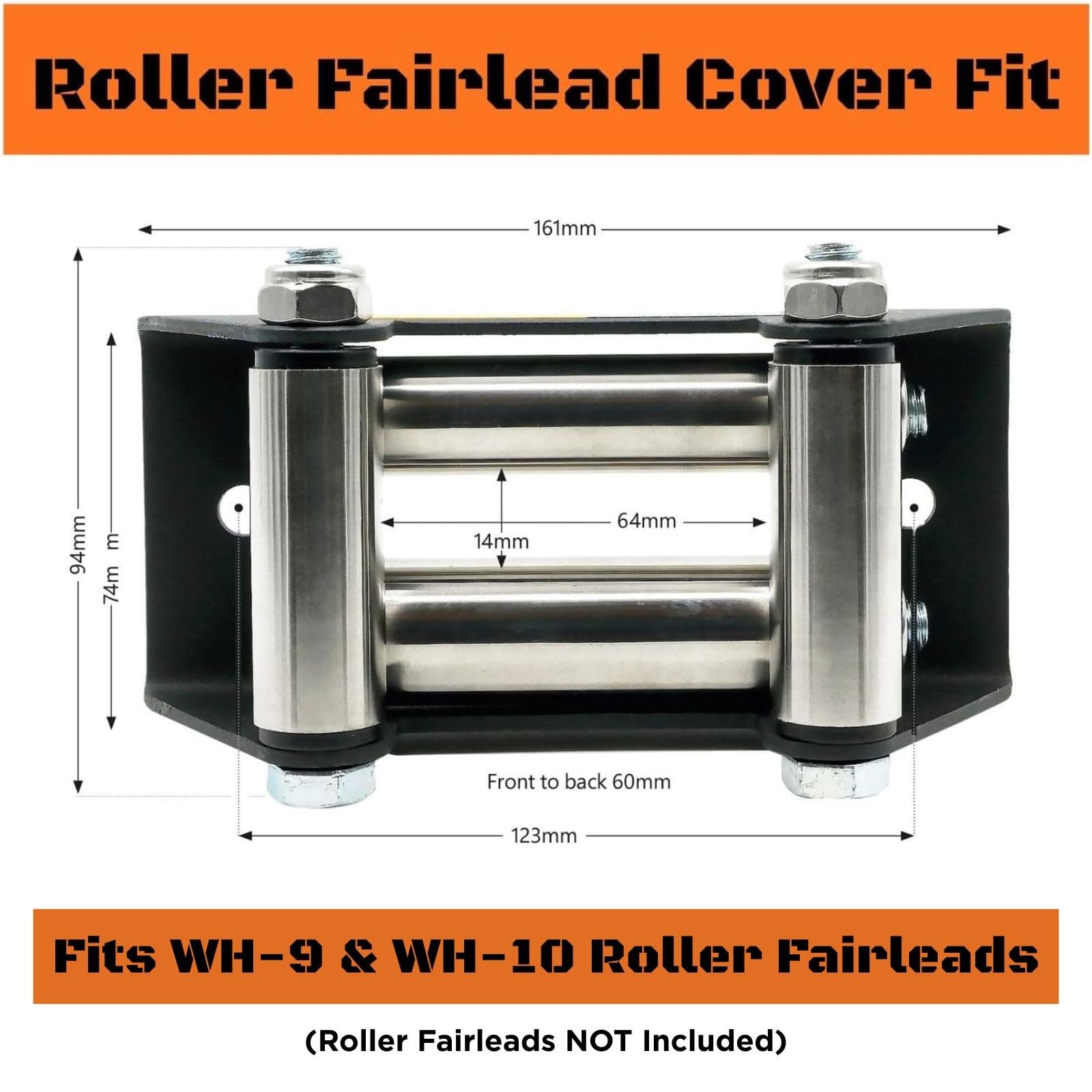 Mile Marker Roller Fairlead Cover 8402 - Impact Resistant Cover, Weather-Resistant, Protects Roller Wheels and Bearings from Mud, Road Debris, Elements