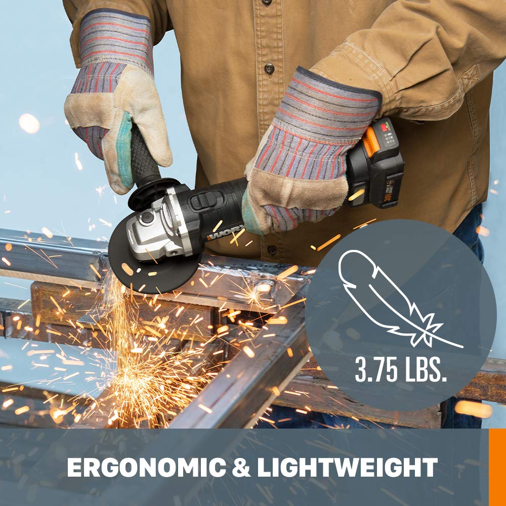 Worx 20V WX812L.9 Power Share 4.5" Cordless Angle Grinder with Brushless Motor (Tool Only)