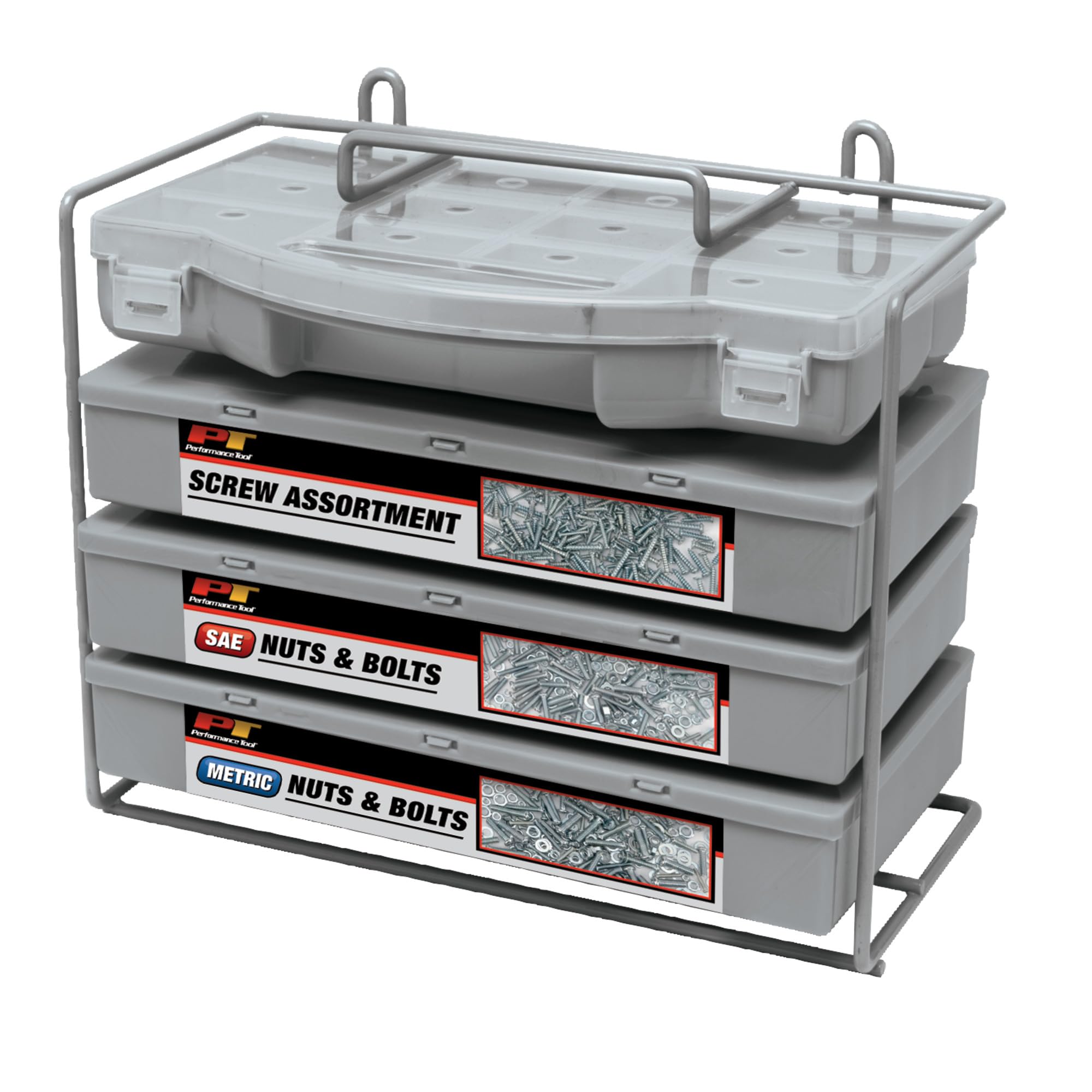 W5226 Performance Tool SEA/Metric Nut and Bolt Assortment with Case, 1,200 pieces