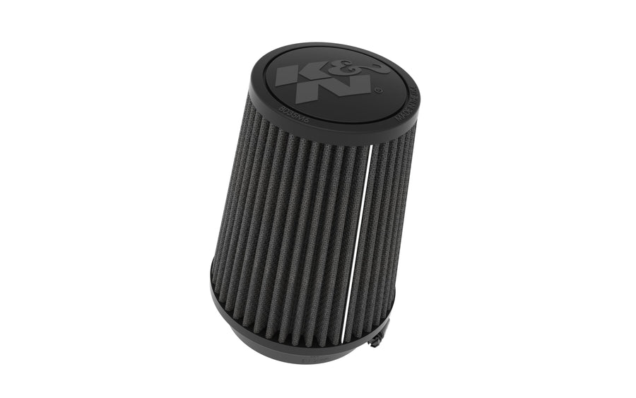 Universal K&N Clamp-On Air Filter: Dry Synthetic, Washable, Oil-Free, Replacement Engine Filter: Flange Diameter: 6 In, Filter Height: 5.75 In, Flange Length: 1 In, Shape: Round Tapered, RU-3121HBK