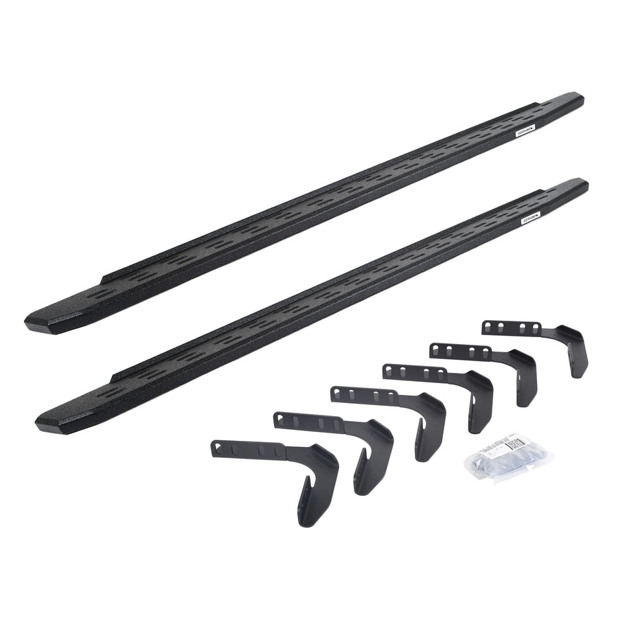 Go Rhino Running Boards & Brackets RB30 | Galvanized Steel, Protective Bedliner Coating | 69618087T | Fits 1999-2016 Ford F-250, F-350 Super Duty Crew Cab Pickup
