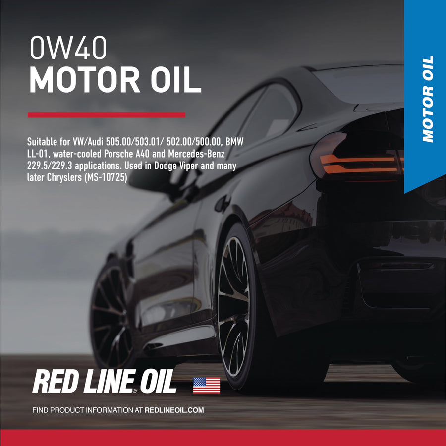 SAE 0W40 Fully Synthetic Motor Oil Red Line - 1 Gallon