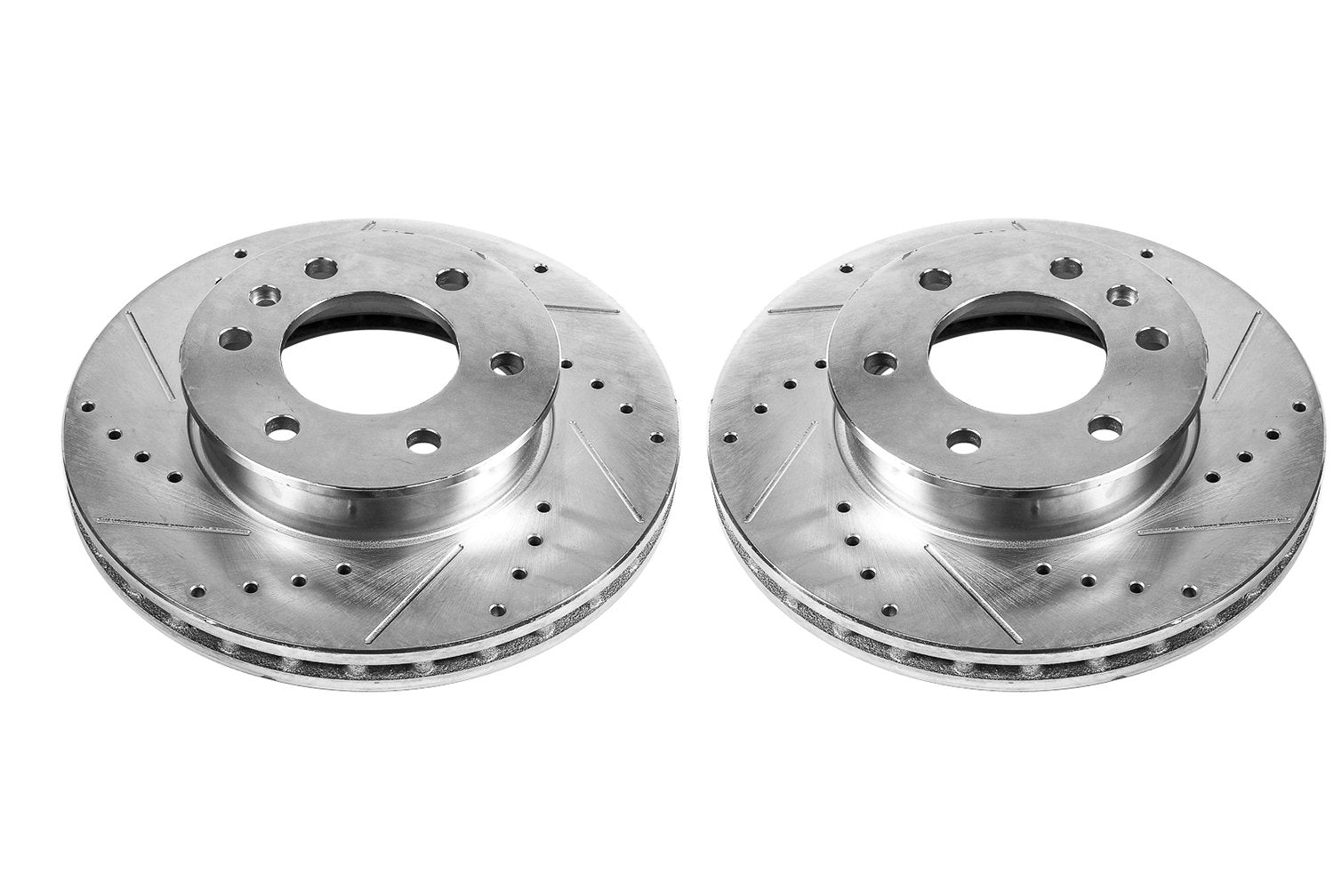 Power Stop Front EBR871XPR Drilled and Slotted Evolution Rotor (Pair)
