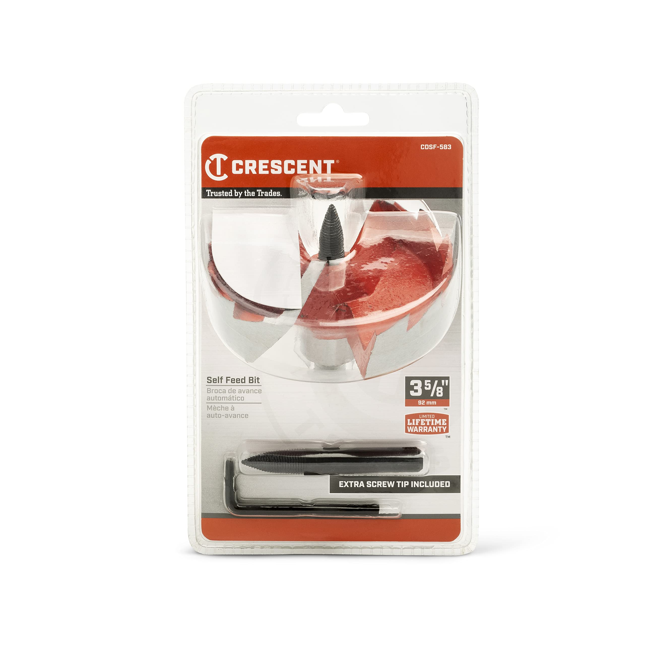 Self Feed Crescent Drill Bit | 3-5/8" x 5" | CDSF-583