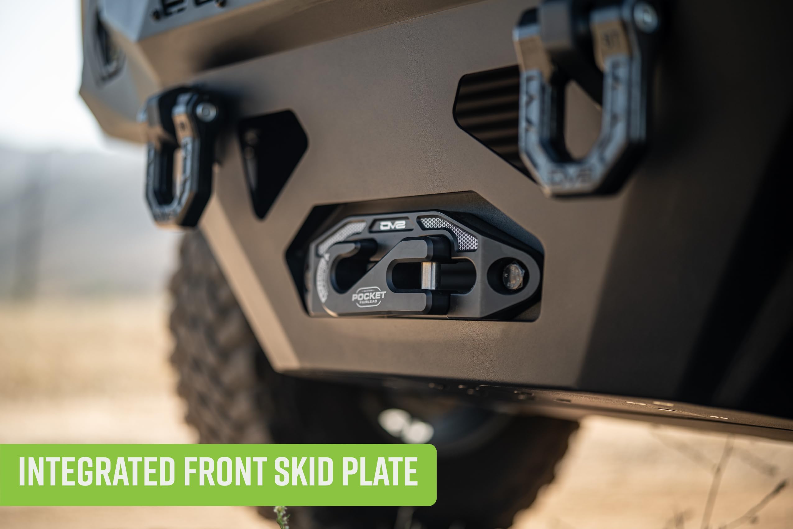 Offroad DV8 Spec Series Front Bumper for 2023-2025 GMC Canyon | Heavy-Duty Winch Mount | (1) 20" Light Bar Mount | Pair of 3" Pod Light Mounts | (2) 1" Thick D-Ring Mounts | Front Skid Plate | Steel