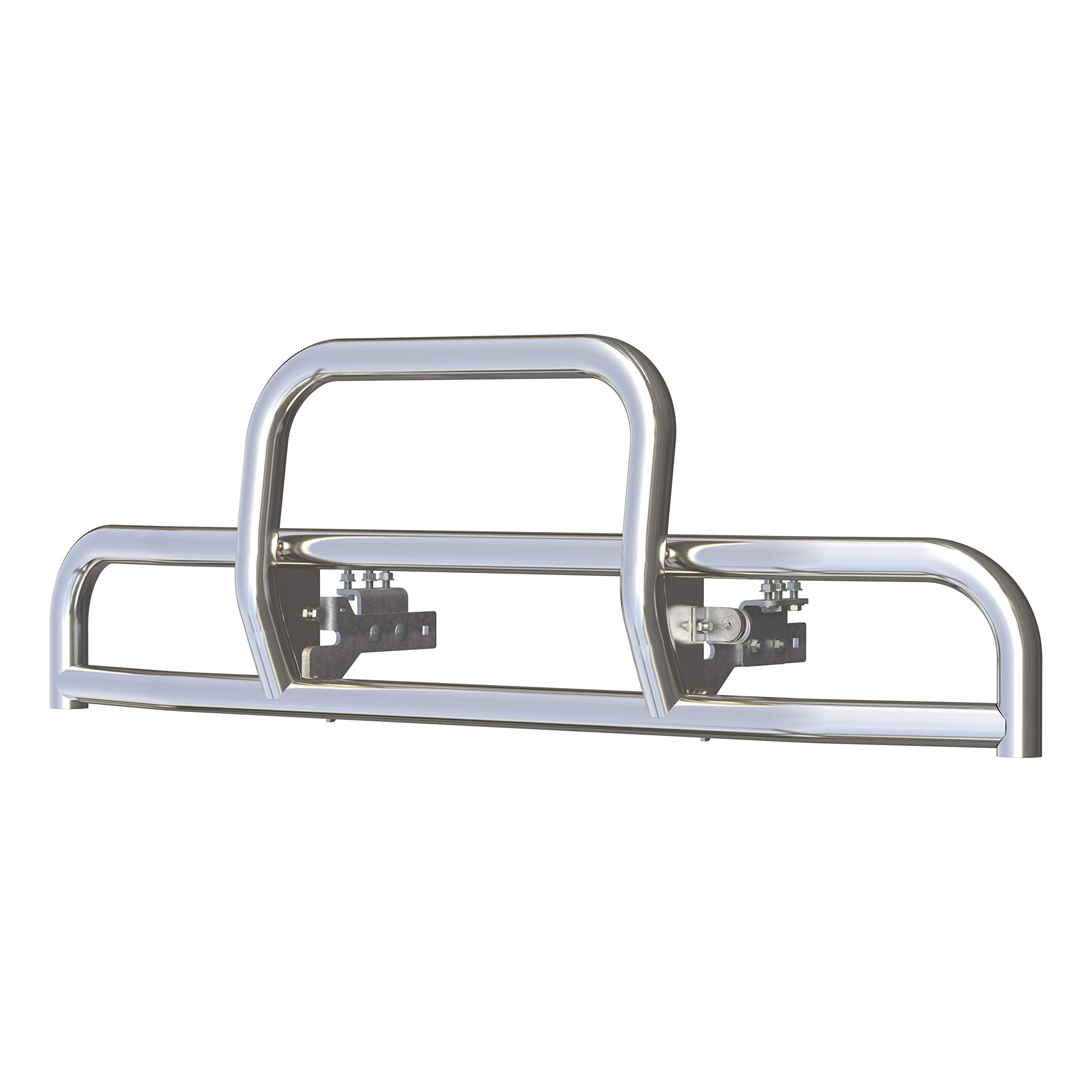 Tuff Guard II Retrac 336220 Polished Stainless Steel Semi Truck Bumper Guard, Select Freightliner B2, Business Class M2, 106, 112