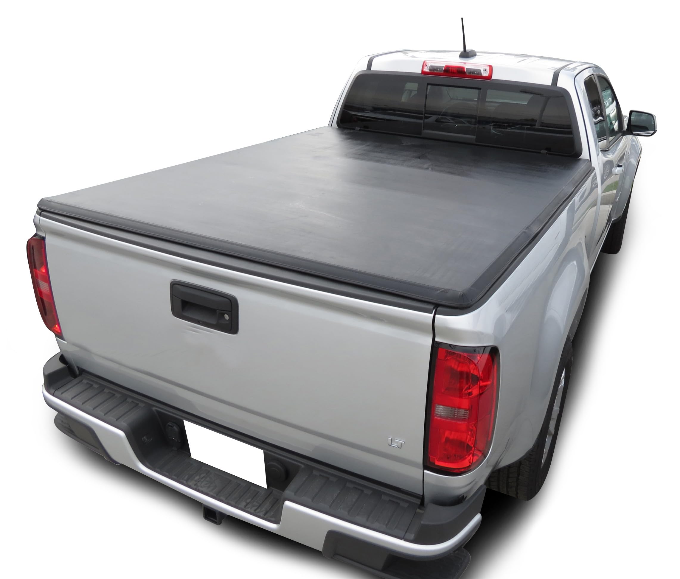 Premier Black Horse Soft Trifold Truck Bed Tonneau Cover Compatible with 2015-2024 GMC Canyon|2015-2024 Chevrolet Colorado 6.2ft Bed-PRS-GM32