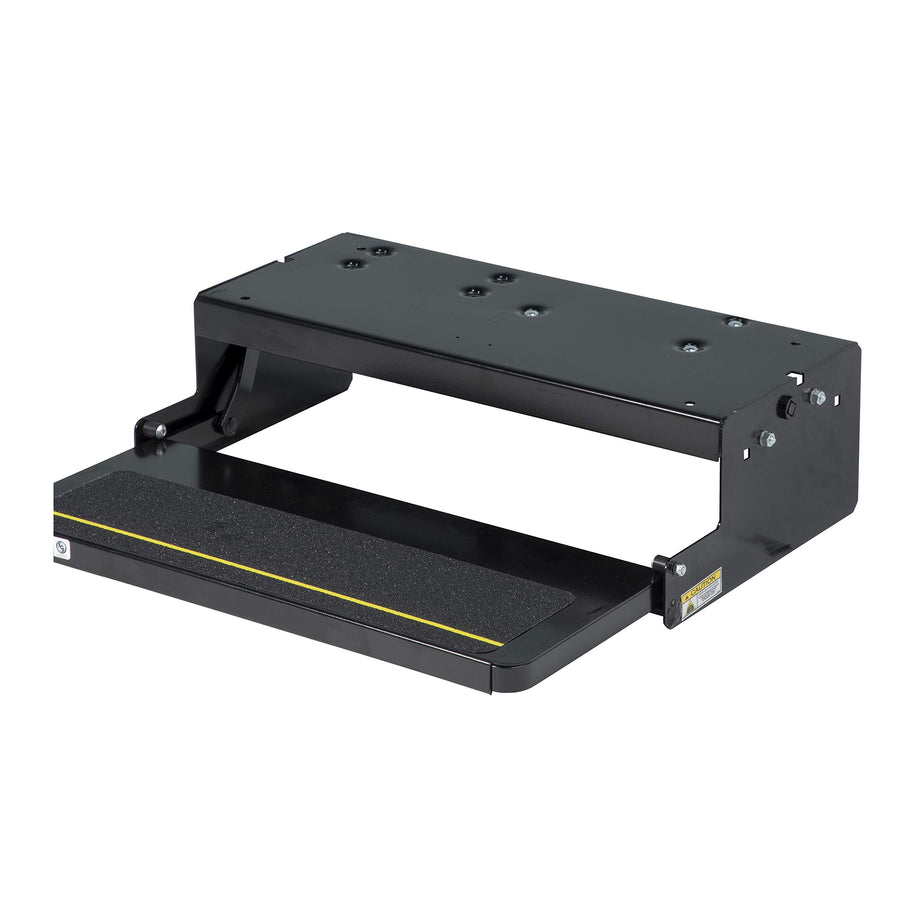 26 Series Kwikee Electric Step Assembly, Logic Control Unit, Power Switch Kit for RV, Travel Trailers, Hidden Light, 8.5" Step Rise, Anti-Slip Surface, 12V DC Motor, Steel Construction - 3711363
