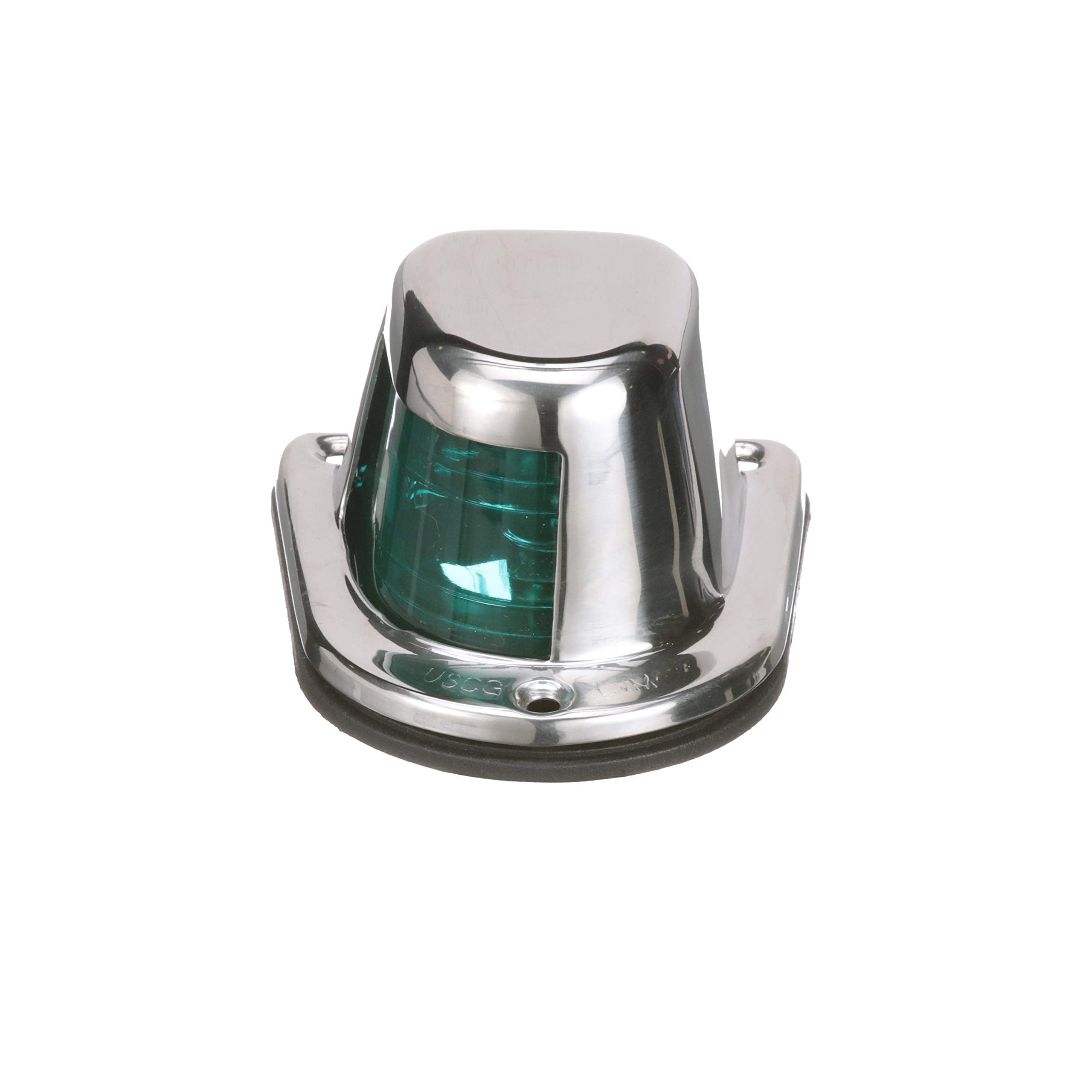 1-Mile Attwood Sidelights, Pair, Stainless Steel Housing, Deck Mount, Each Provides 1-Mile, 112.5-Degree Visibility, 12V