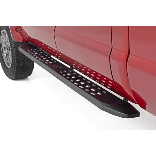 Rough Country RPT2 Running Boards for Crew Cab Ford F-250/F-350 Super Duty (2009-2016) - Sleek Profile, Non-Slip Step, Rust Resistant, Easy Install