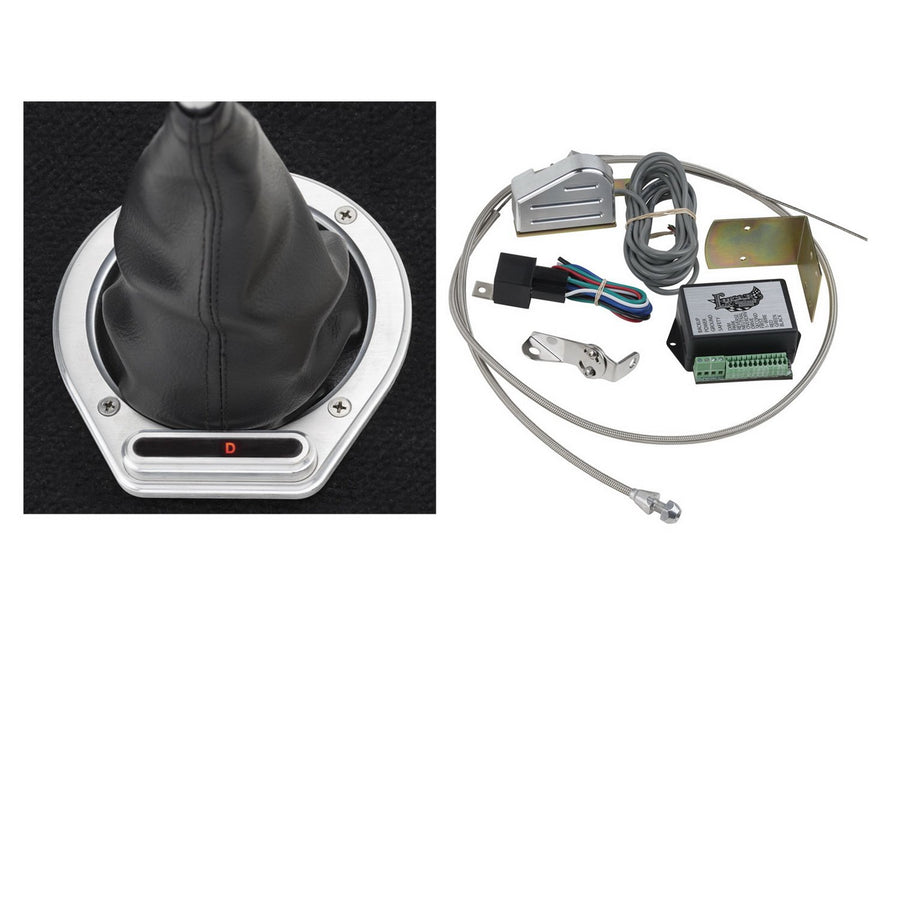 Lokar Horizontal Round CINB-1757 Cable Operated LED Boot Indicator with Boot Kit for 4L60E/4L8 Transmission