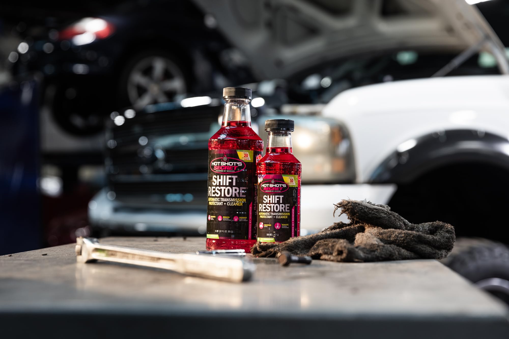 HSSTSE32Z Hot Shot's Secret Shift Restore Automatic Transmission Additive 32 Fluid Ounce Bottle