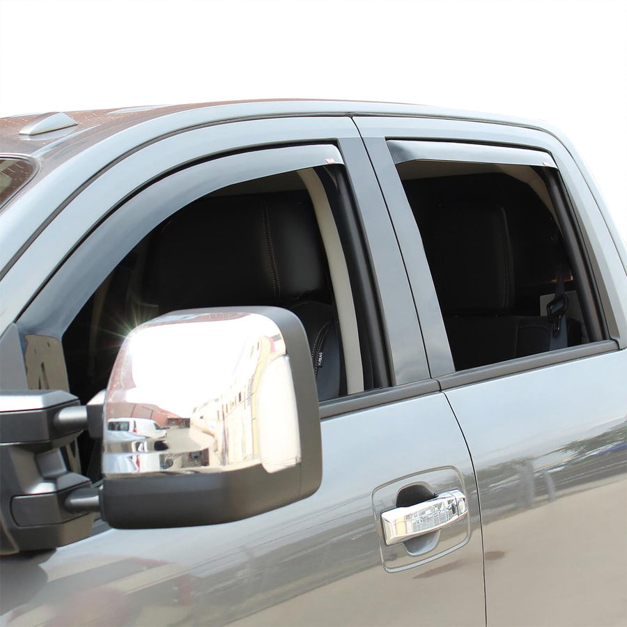 72-69483 WESTIN in-Channel Wind Deflector 4pc fits 2016-2024 Titan/Titan XD Crew Cab