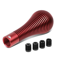 NRG Innovations Universal Aluminum SK-701RD Heat Sink Bubble Head Short Shift Knob with Thread Adapters, 45mm OD x 115m H,Red