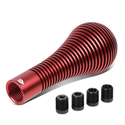 NRG Innovations Universal Aluminum SK-701RD Heat Sink Bubble Head Short Shift Knob with Thread Adapters, 45mm OD x 115m H,Red