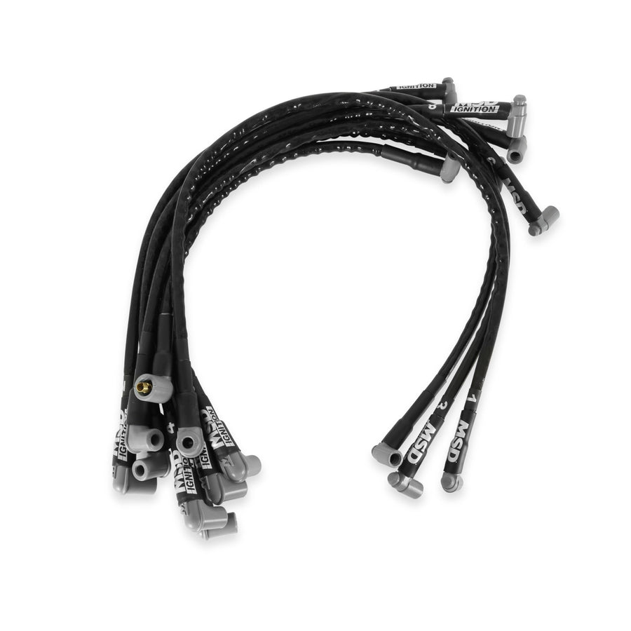 Super Conductor MSD 31351 Spark Plug Wire Set for SBC Over Valve Cover, HEI
