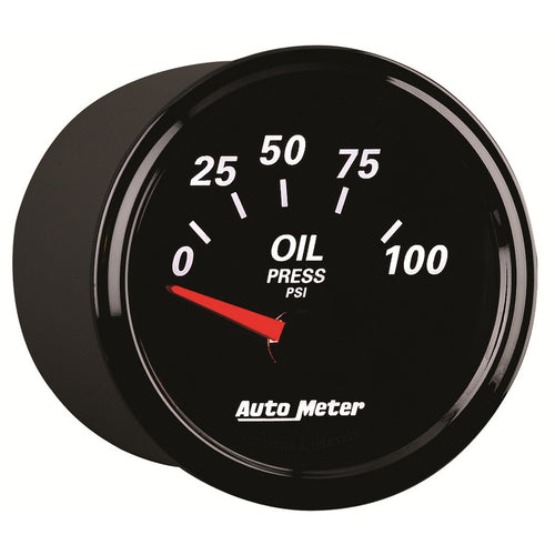 Auto Meter 1228 2-1/16" Designer Black II 0-100 PSI Short Sweep Electric Oil Pressure Gauge