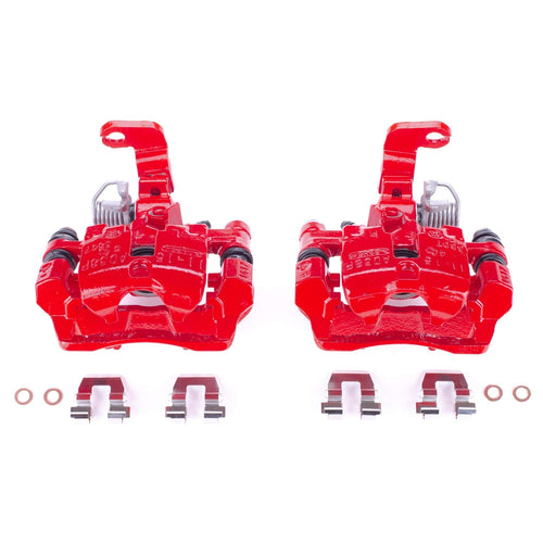 Power Stop S4718B Rear Pair of High-Temp Red Powder Coated Calipers For Buick LeSabre 2000-2005, Buick Park Avenue 2000-2005, Pontiac Bonneville 2000-2005 [Model Specific]