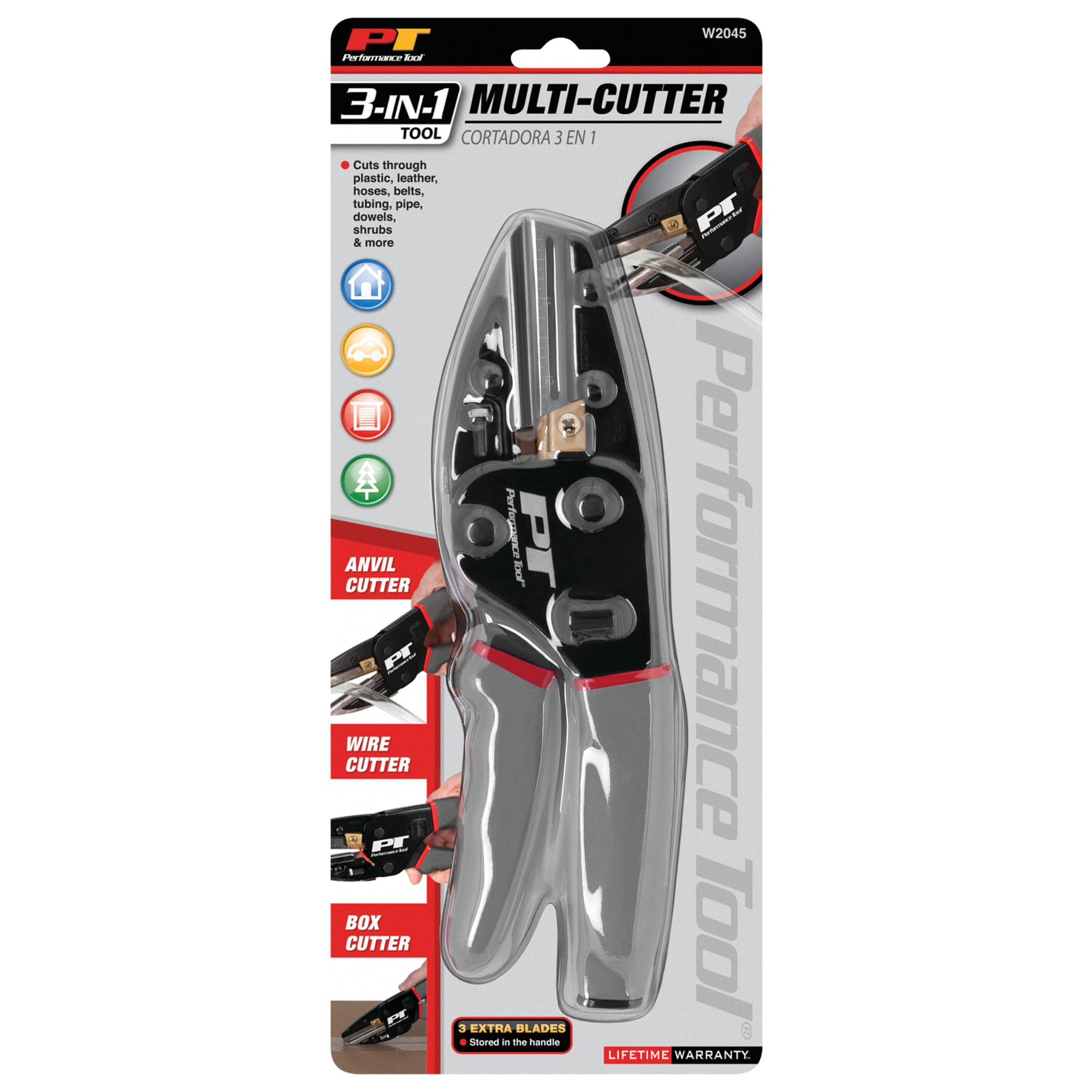 3-in-1 Performance Tool W2045 Multi Power Cutting Tool With Built-In Wire Cutter & Utility Knife