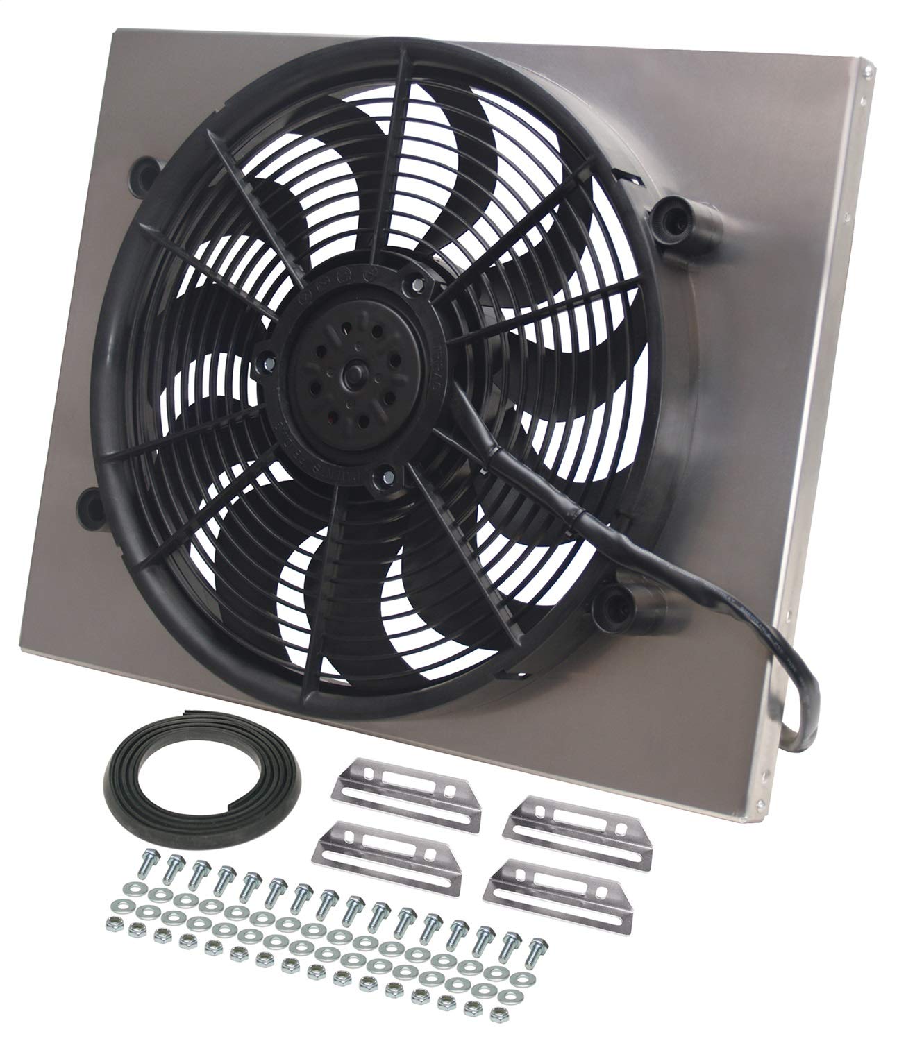 Black Derale 16822 High Output Single Radiator Fan
