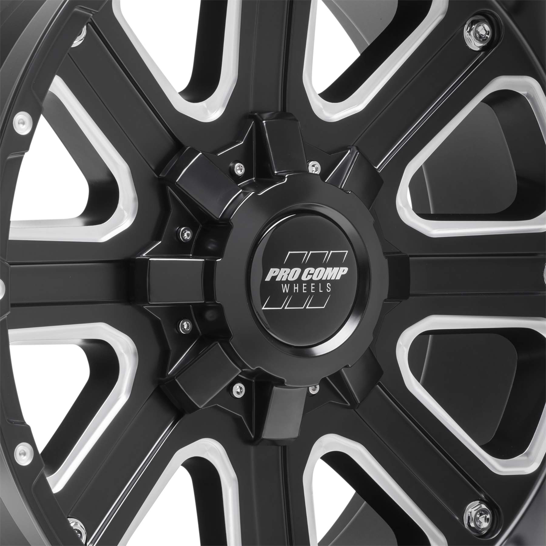 Black ProComp Alloys Wheel with Alloy Steel (20 x 10. inches /6 x 5 inches, -18 mm Offset)