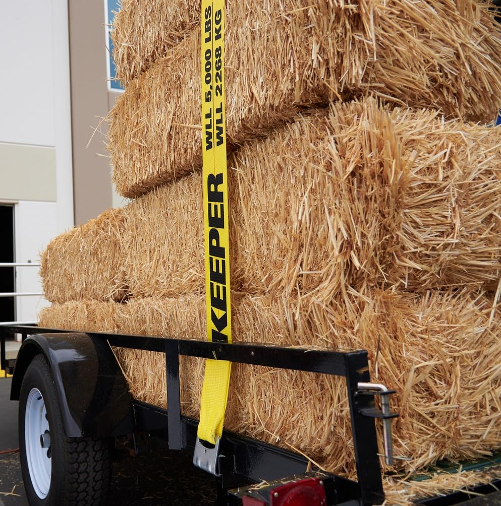 4" x 40’ Winch Strap Keeper With Flat Hook - 5,000 lbs. Working Load Limit And 15,000 lbs. Break Strength