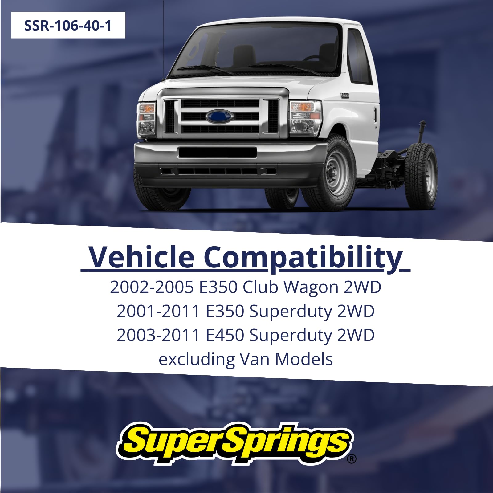 SumoSprings Rear for Ford E-350|E-450, Blue | SuperSprings SSR-106-40-1
