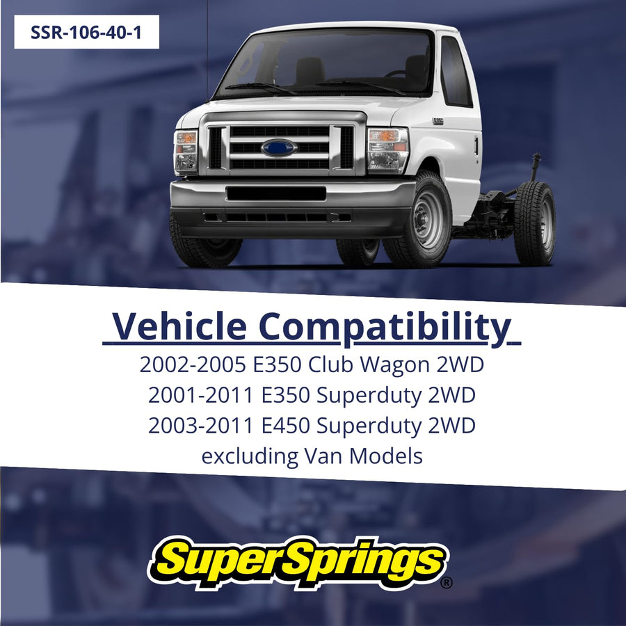 SumoSprings Rear for Ford E-350|E-450, Blue | SuperSprings SSR-106-40-1