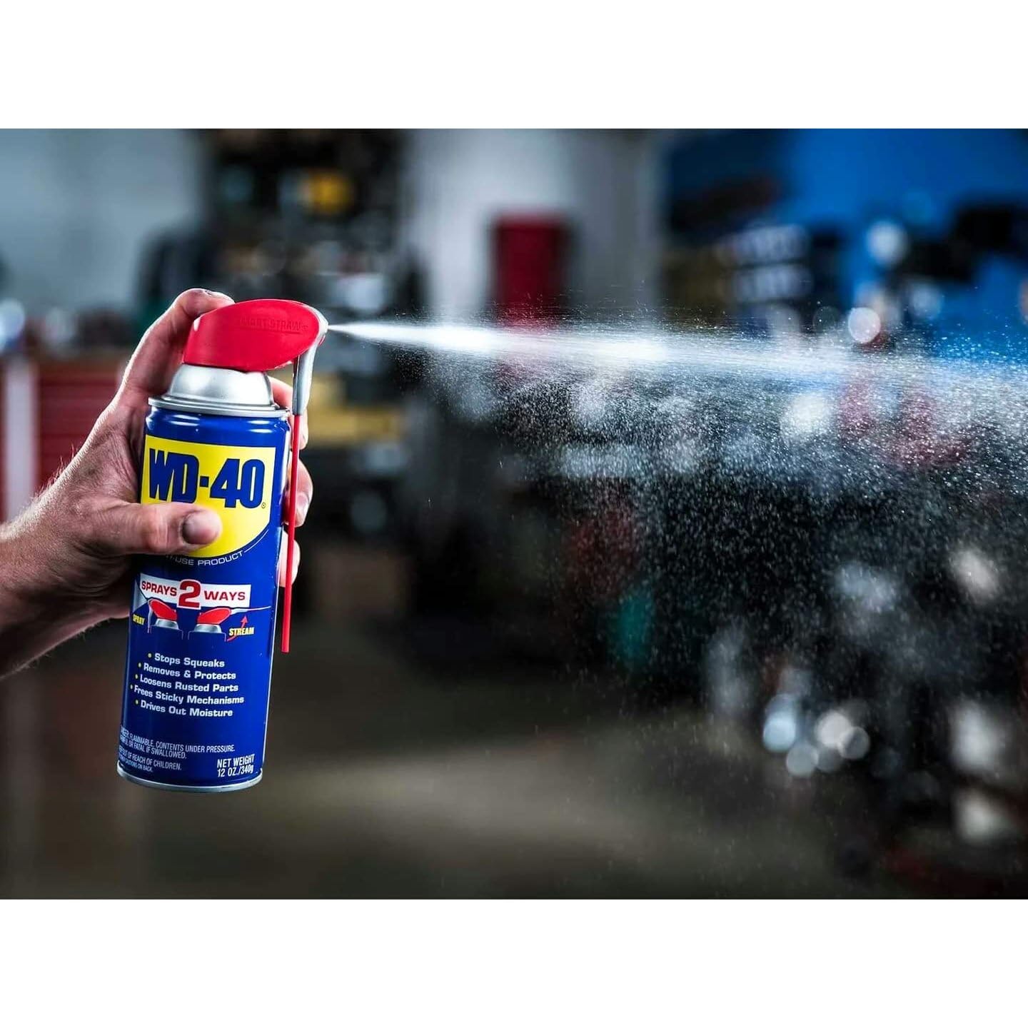 Smart Straw WD-40 Spray Lubricant, 11 oz. Aerosol Can, 12/Carton