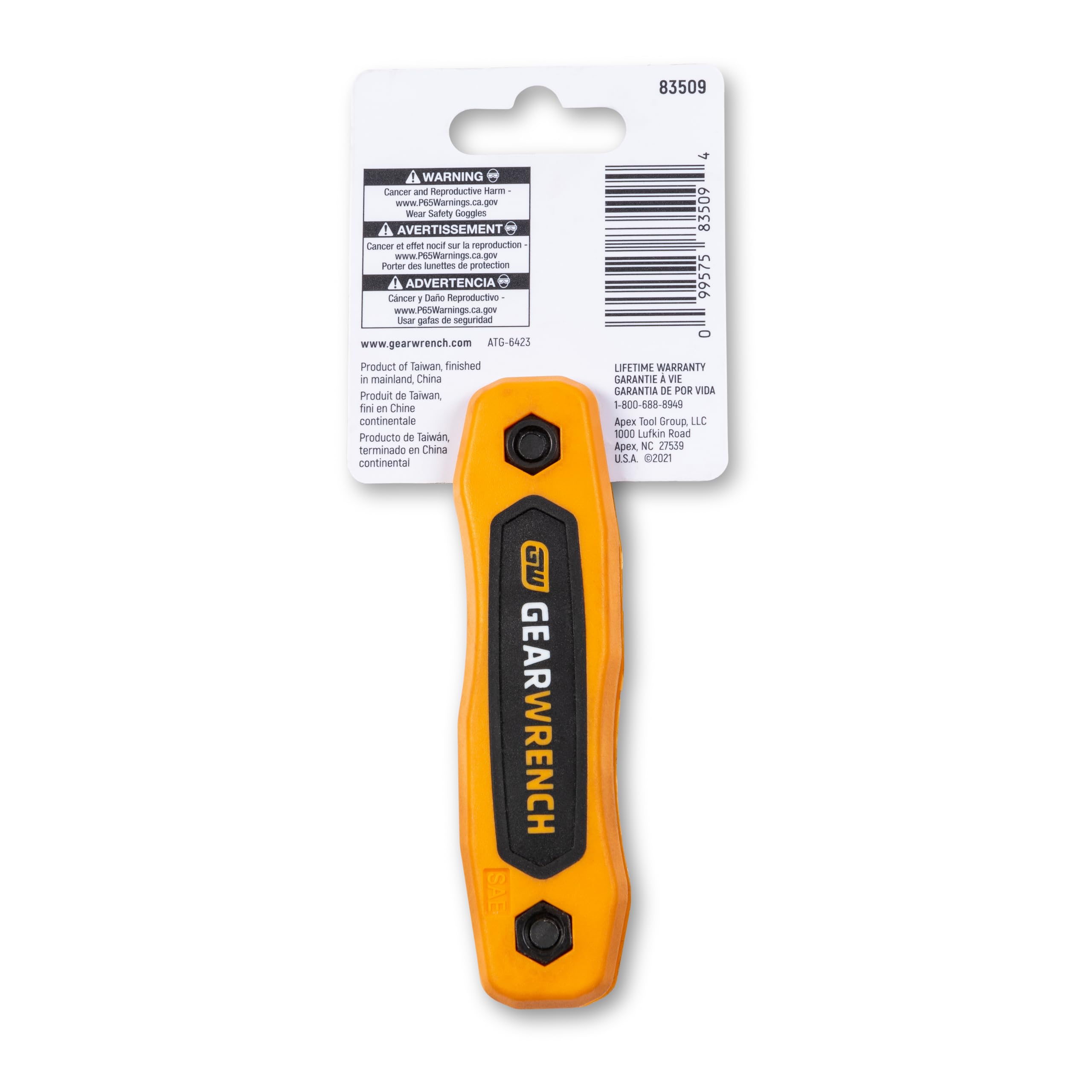 9 Piece GEARWRENCH SAE Folding Hex Key Set - 83509