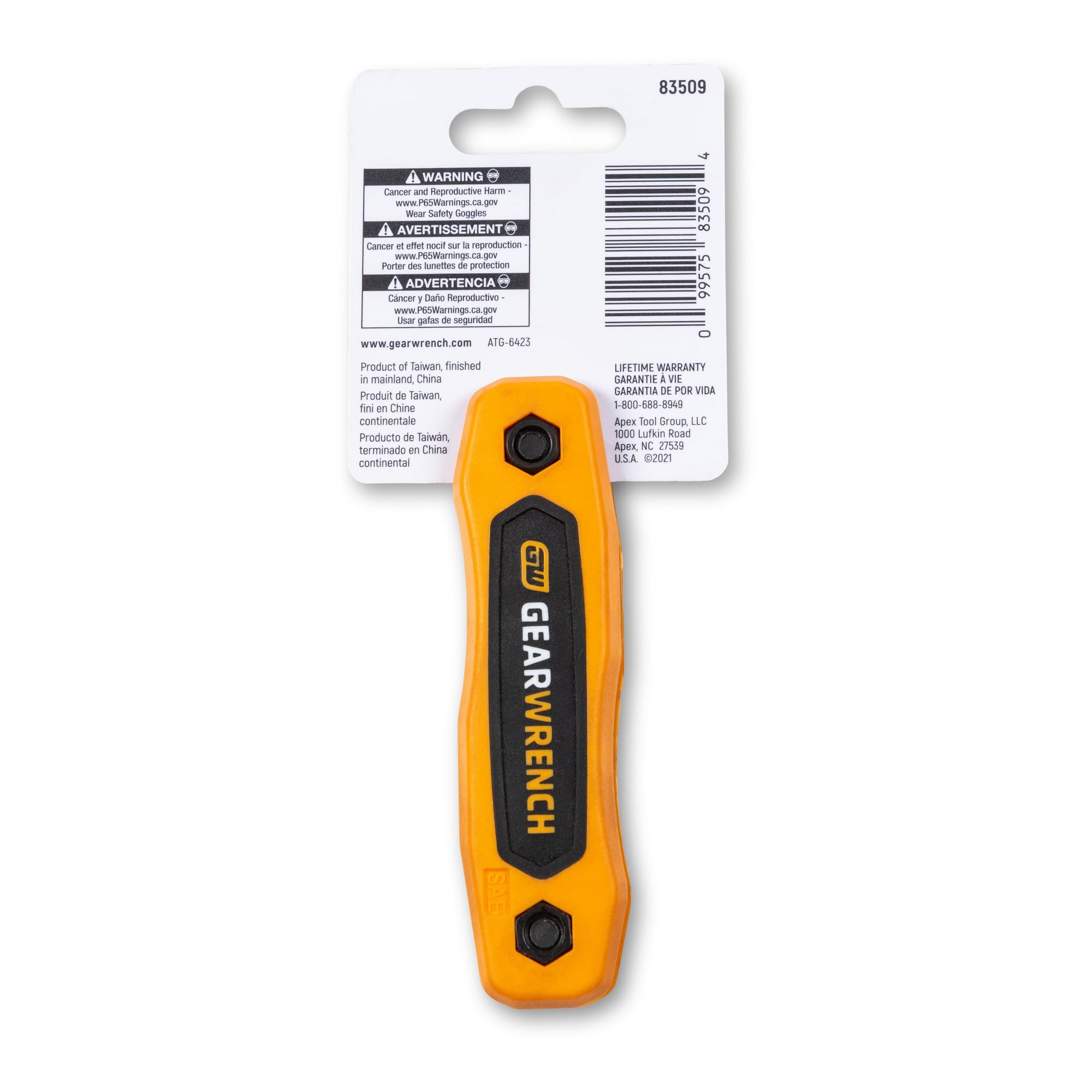 9 Piece GEARWRENCH SAE Folding Hex Key Set - 83509