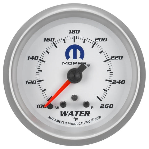 MOPAR Auto Meter 880250 Electric Water Temperature Gauge