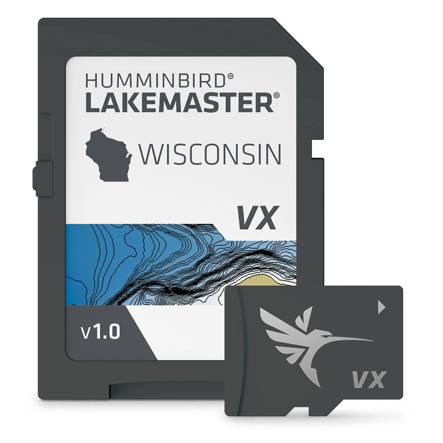 LakeMaster Humminbird Wisconsin V1 Map SD Card for Fish Finders