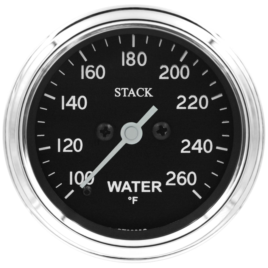 AUTO METER: Water Temp Gauge, Pro Stepper Motor, 52Mm, Classic, 100-260ºf, 1/8" Nptf Male