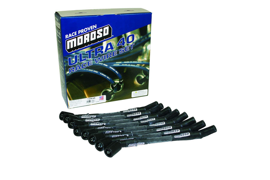 Black Moroso Ultra 40 Plug Wire Set w/Sleeves