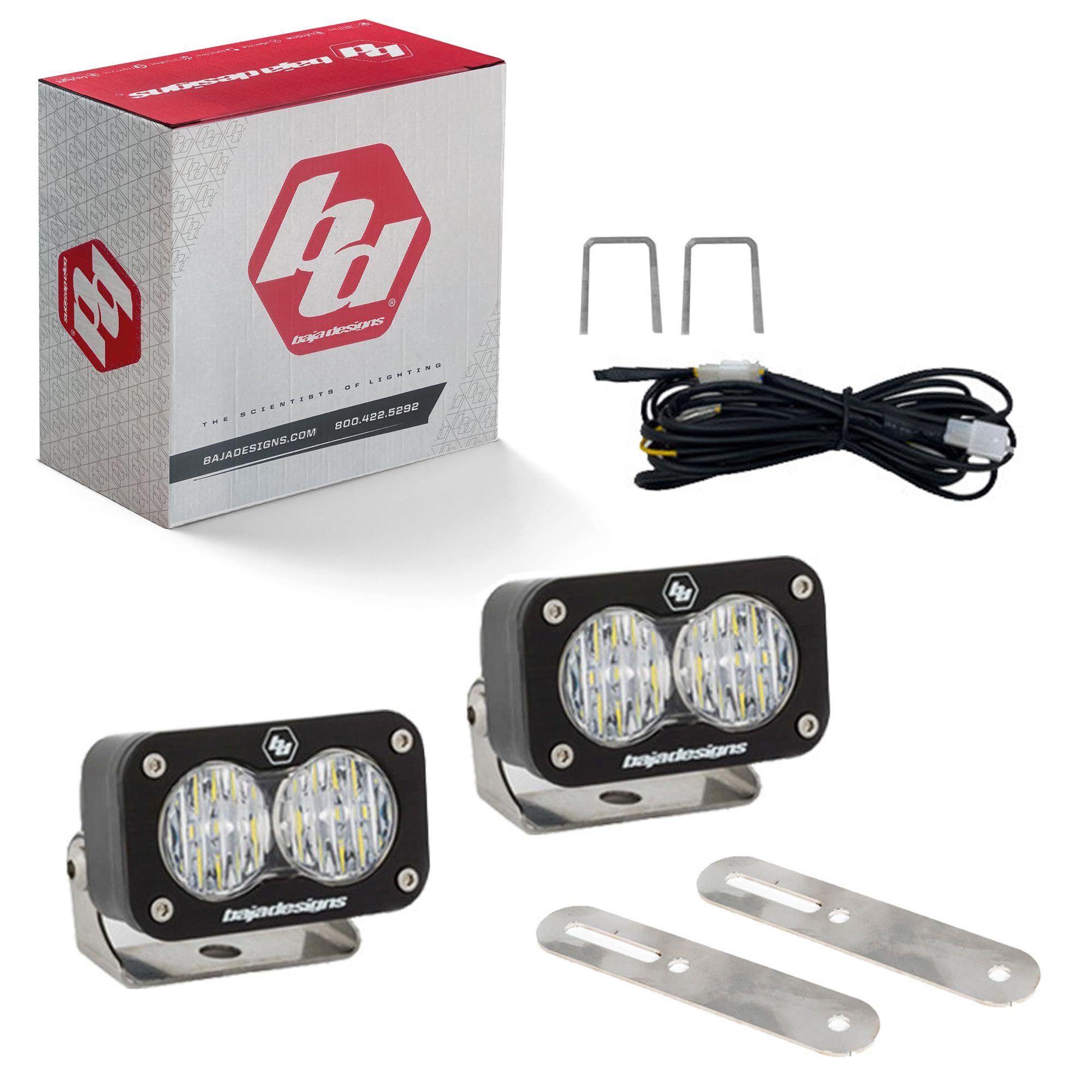 Baja Designs S2 Sport Dual LED Reverse Light Kit - 2 PCS LED for Toyota Tundra Truck with Wiring Harness