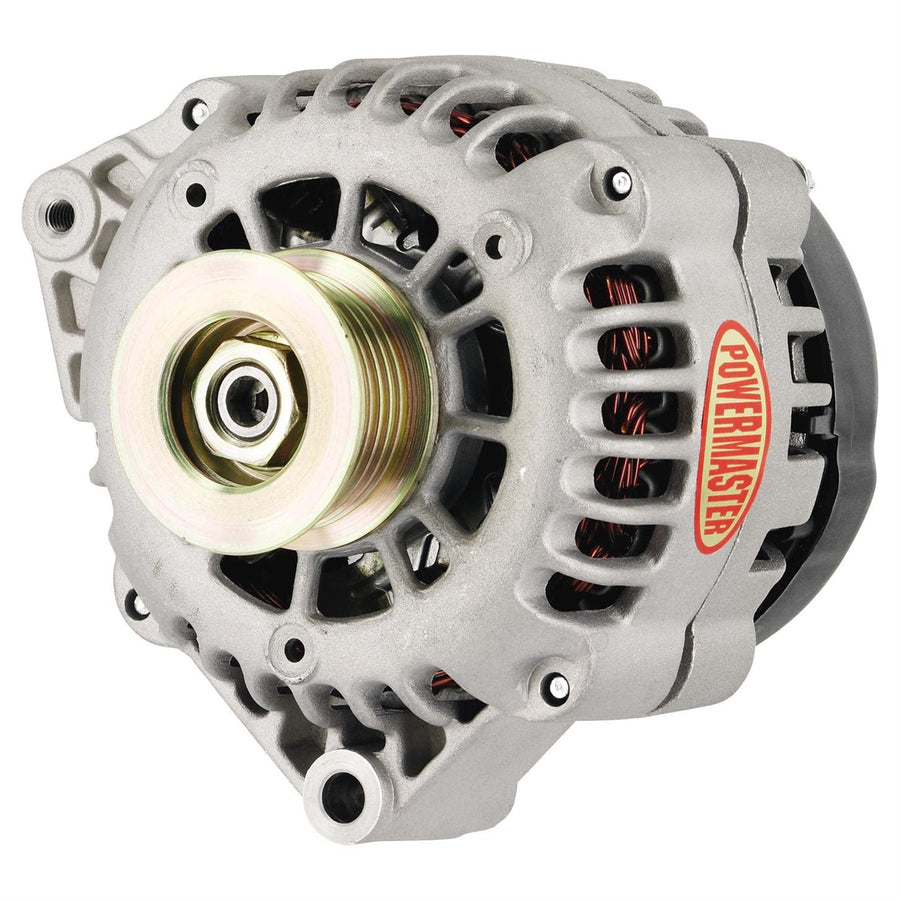 Alternator Powermaster 482081 (GM CS130D Natural 165A 6 grv Pulley Offset Left Mtg 1-Wire or OE Hookup), 1 Pack