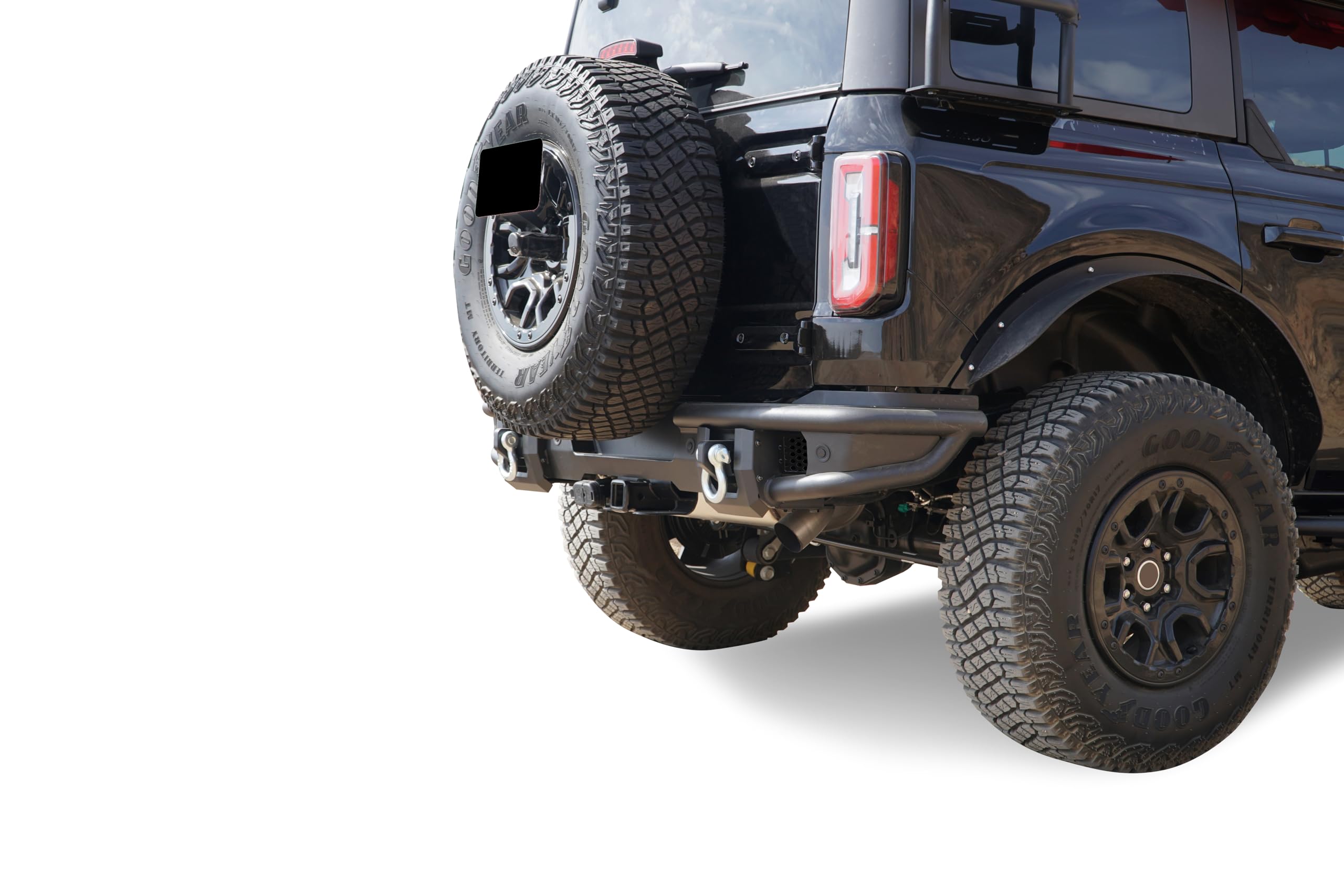 Heavy Duty Black Horse Armour Tubular Rear Bumper Tubular Matte Black Compatible with 2021-2024 Ford Bronco-ARB-FB22T
