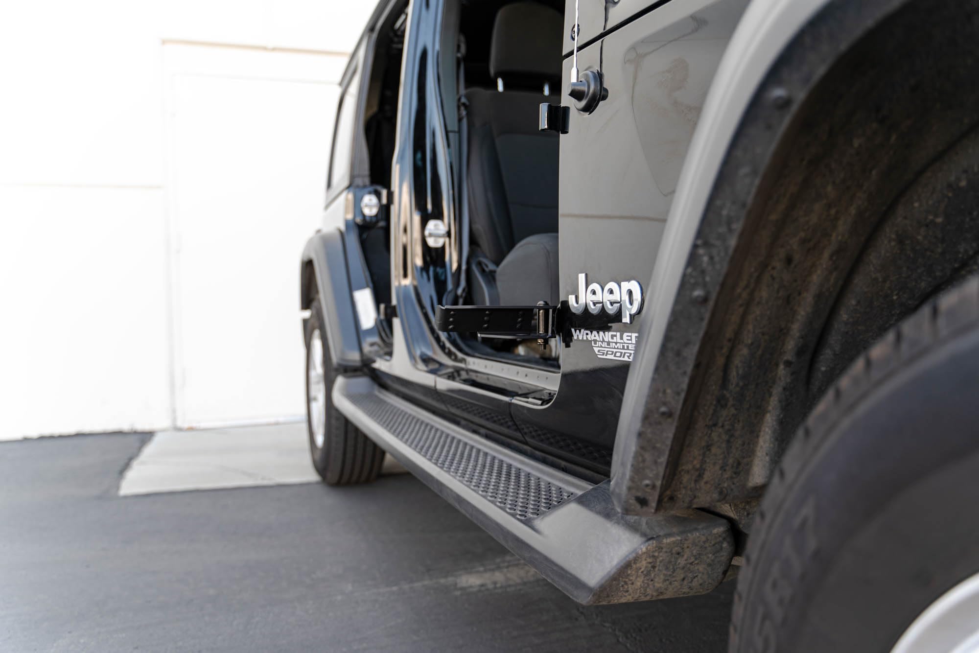 DV8 Offroad Foot Pegs for the Jeep Wrangler JK/JL & Gladiator JT 2007-2025 | Sold as a Pair | Rugged Anti-Slip Pedal Grip Design | Fits Front and Rear Hinges | Includes Padded Stopper